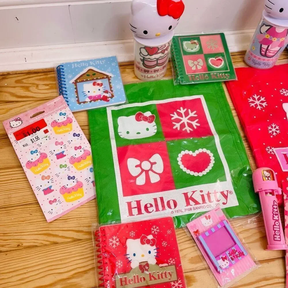 NEW Vintage Hello Kitty Sanrio Deadstock Large Lot Bags Pen Notebooks Sticker‎